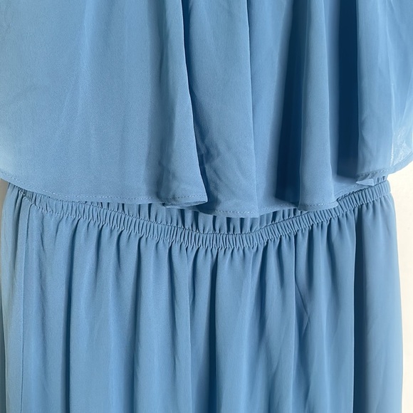 Show me your mumu blue off shoulder maxi bridesmaids dress size XXL - Picture 7 of 10